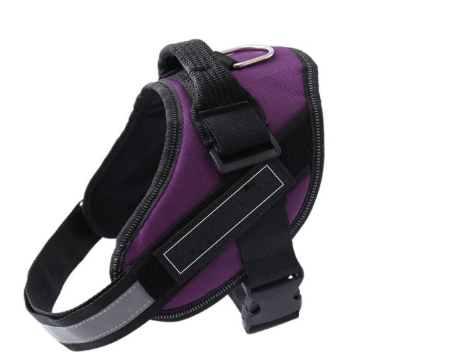 KFX-5484861 Customizable Adjustable Pet Harness with ID Patch for Outdoor Dog Walking