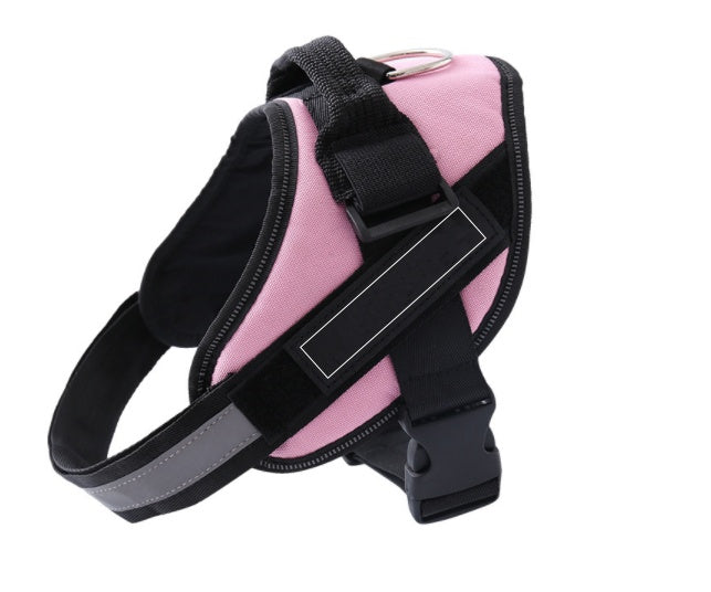 KFX-5484861 Customizable Adjustable Pet Harness with ID Patch for Outdoor Dog Walking