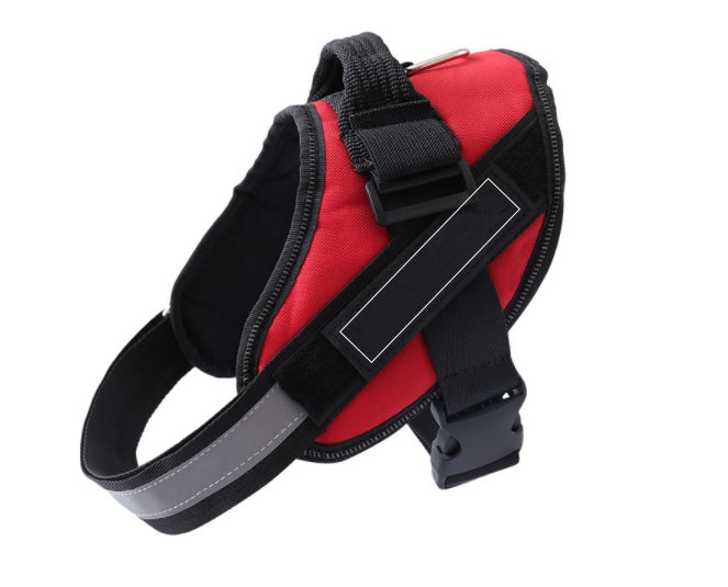 KFX-5484861 Customizable Adjustable Pet Harness with ID Patch for Outdoor Dog Walking