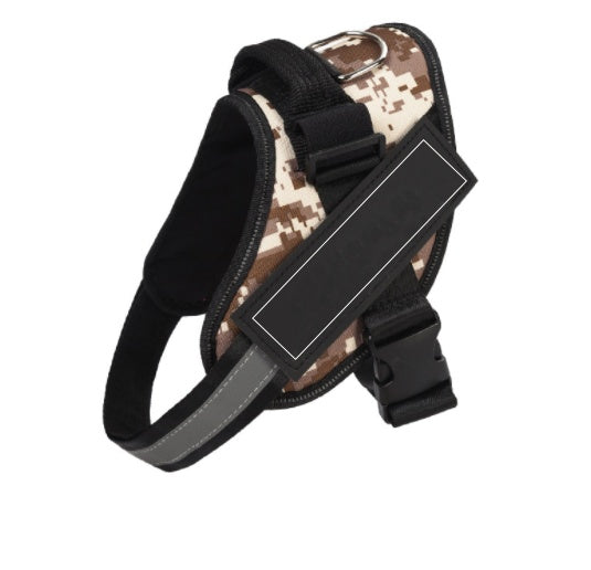 KFX-5484861 Customizable Adjustable Pet Harness with ID Patch for Outdoor Dog Walking