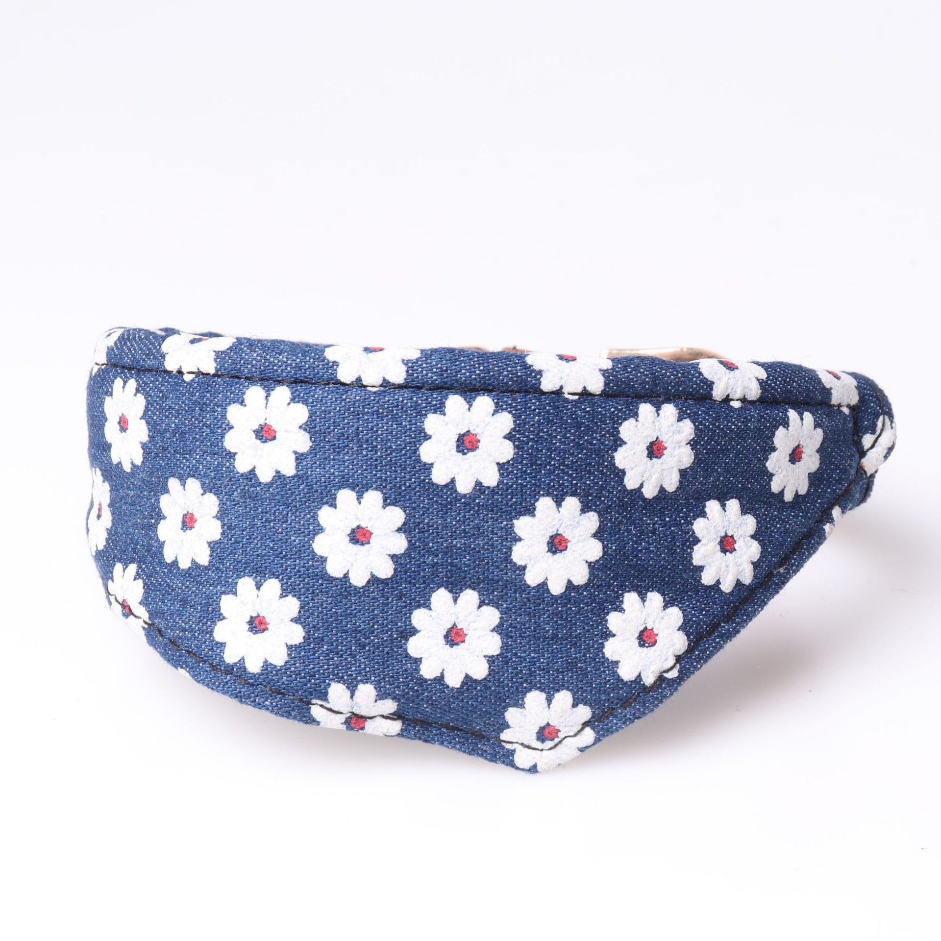 KFX-5484989 Adjustable Bowknot and Triangle Collar Bib Set in Blue - PU Material, Multiple Sizes Available
