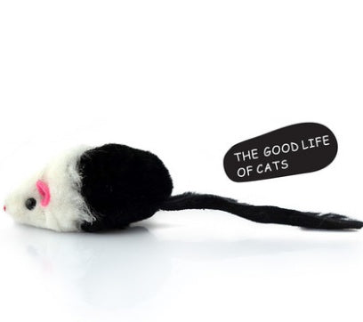 KFX-5488445 Natural Rabbit Fur Fake Mouse Cat Toy - 5 Pack