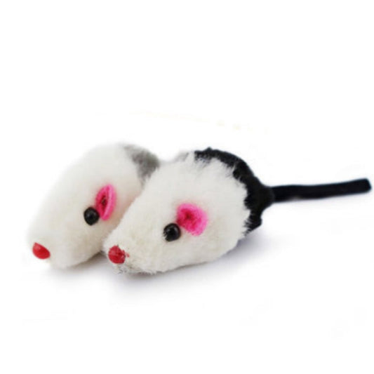 KFX-5488445 Natural Rabbit Fur Fake Mouse Cat Toy - 5 Pack