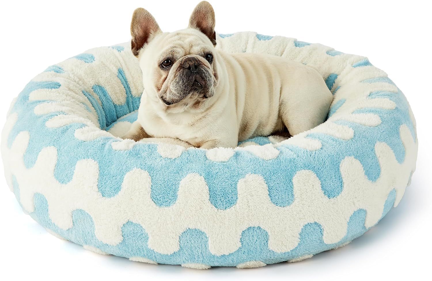 KFX-5488829 Cozy Round Universal Pet Bed in Various Plaid Patterns for Dogs