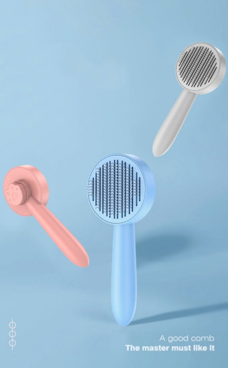 KFX-5490365 Pet Comb for Cats and Dogs - Long Hair Removal Tool with Steel Needles for Grooming and Massage