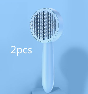 KFX-5490365 Pet Comb for Cats and Dogs - Long Hair Removal Tool with Steel Needles for Grooming and Massage