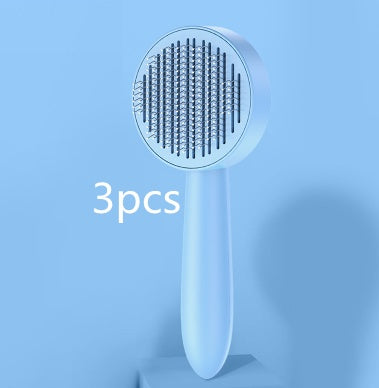 KFX-5490365 Pet Comb for Cats and Dogs - Long Hair Removal Tool with Steel Needles for Grooming and Massage
