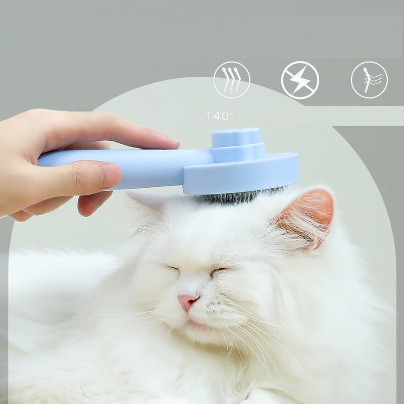 KFX-5490365 Pet Comb for Cats and Dogs - Long Hair Removal Tool with Steel Needles for Grooming and Massage
