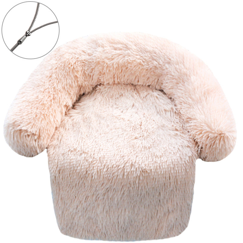 KFX-5492797 Plush Zippered Dog Kennel Blanket - Soft Pet Bed for Small to Large Dogs