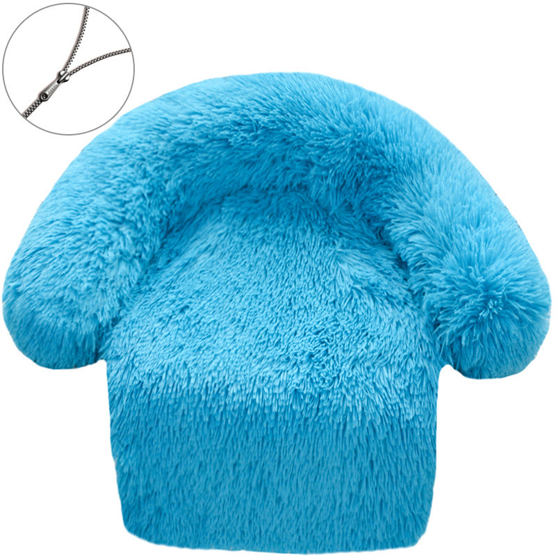 KFX-5492797 Plush Zippered Dog Kennel Blanket - Soft Pet Bed for Small to Large Dogs