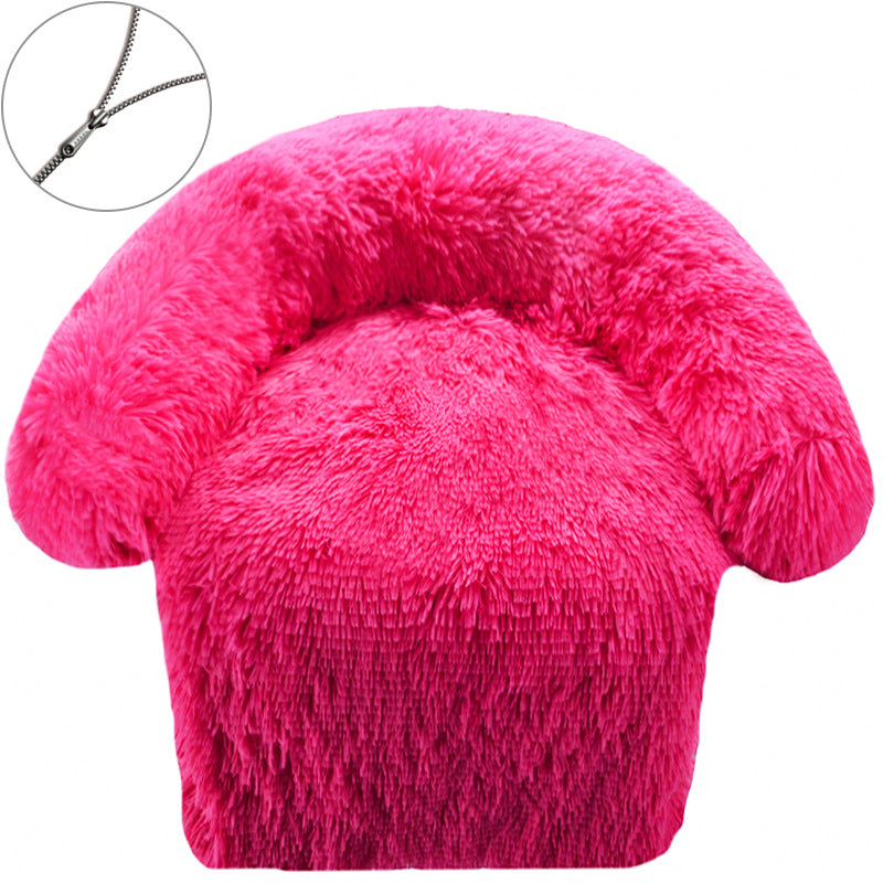 KFX-5492797 Plush Zippered Dog Kennel Blanket - Soft Pet Bed for Small to Large Dogs