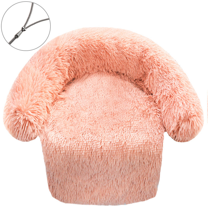 KFX-5492797 Plush Zippered Dog Kennel Blanket - Soft Pet Bed for Small to Large Dogs