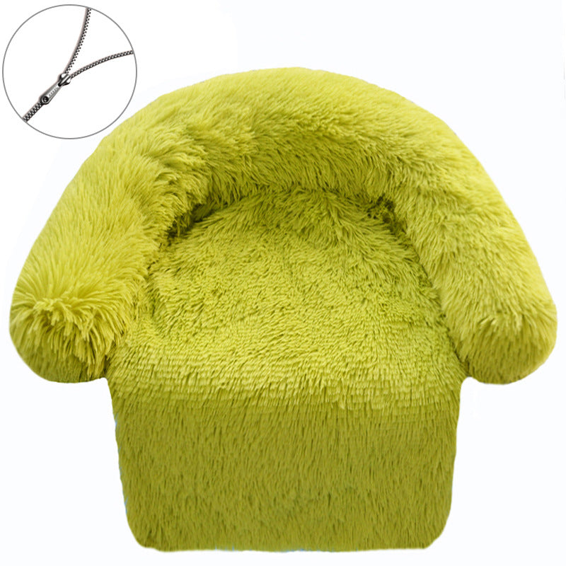 KFX-5492797 Plush Zippered Dog Kennel Blanket - Soft Pet Bed for Small to Large Dogs