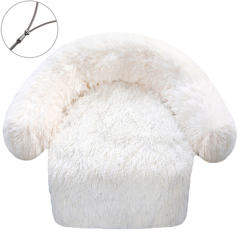 KFX-5492797 Plush Zippered Dog Kennel Blanket - Soft Pet Bed for Small to Large Dogs