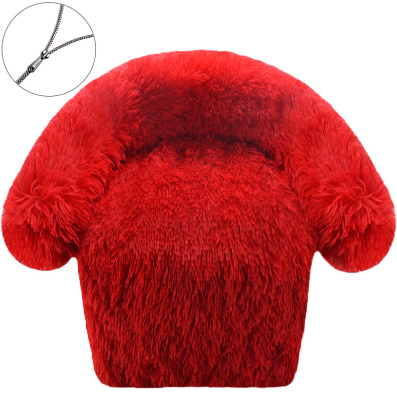 KFX-5492797 Plush Zippered Dog Kennel Blanket - Soft Pet Bed for Small to Large Dogs