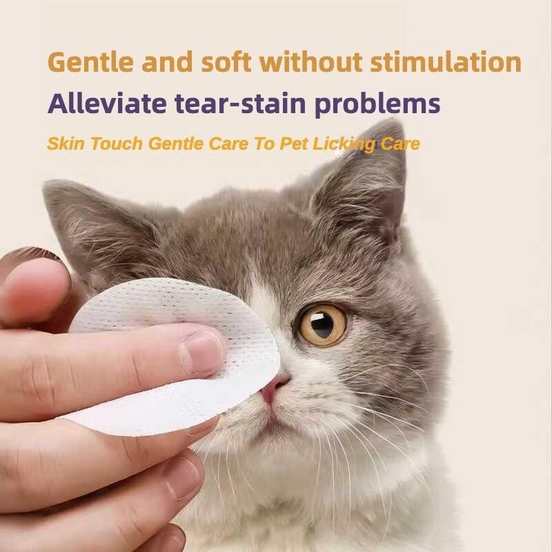 KFX-5494205 Pet Eye Wipes - 200 Count, Tear Stain Remover for Dogs and Cats, Gentle and Hypoallergenic Cleaning Pads