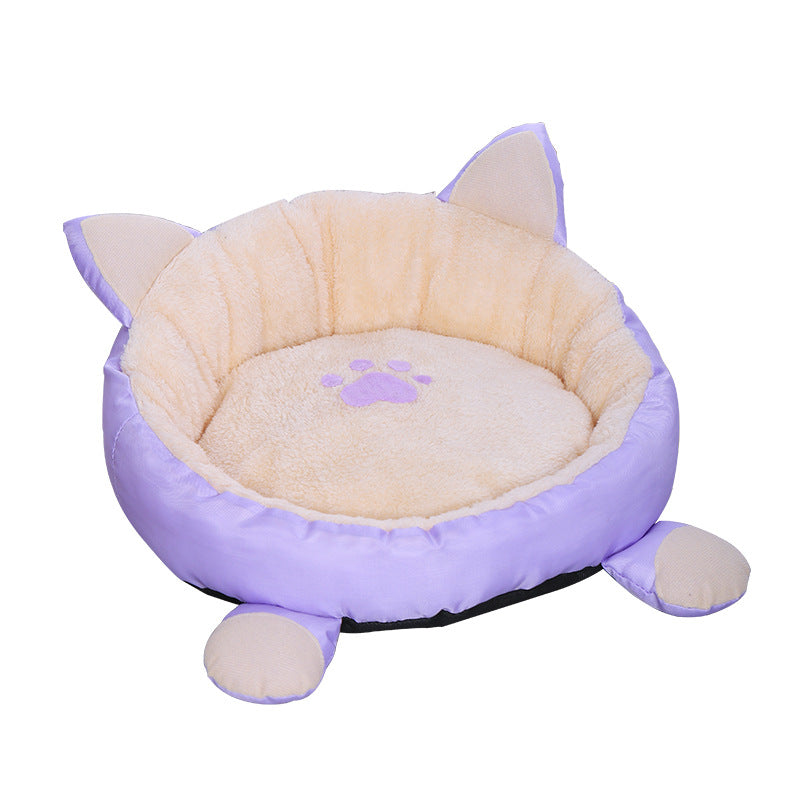 KFX-5498557 Cozy Removable and Washable Plus Velvet Round Pet Nest Pad