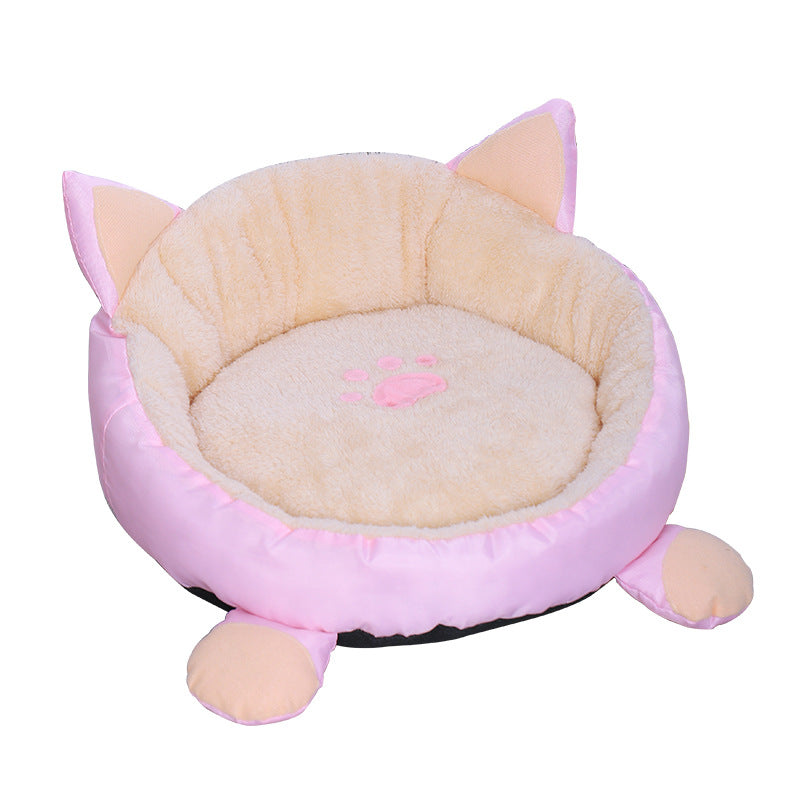 KFX-5498557 Cozy Removable and Washable Plus Velvet Round Pet Nest Pad