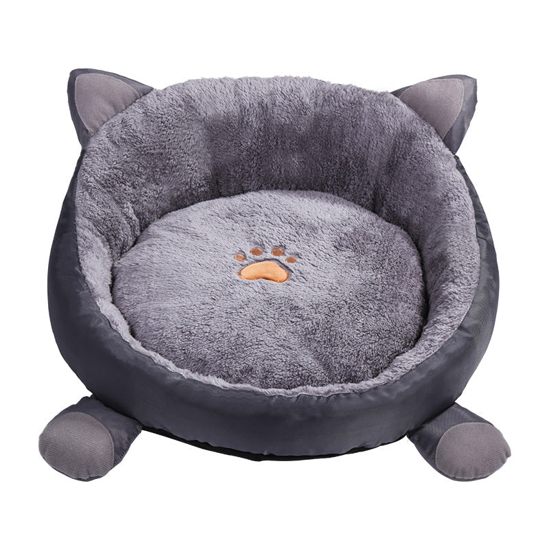 KFX-5498557 Cozy Removable and Washable Plus Velvet Round Pet Nest Pad