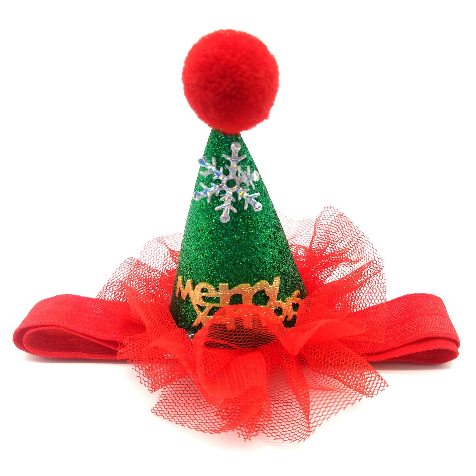 KFX-5499325 Christmas Themed Adjustable Pet Hat - Comfortable PU Material, Two Styles Available, Perfect for Festivities and Everyday Wear