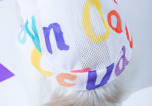 KFX-5500093 Breathable Cartoon Mesh Vest for Cats - Anti Hair Loss, Cute Design, Multiple Sizes Available
