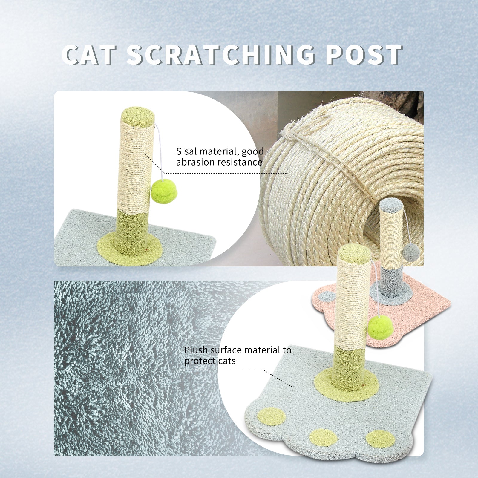 KFX-5500477 Paw Print Cat Scratch Column and Claw Grinding Play Station