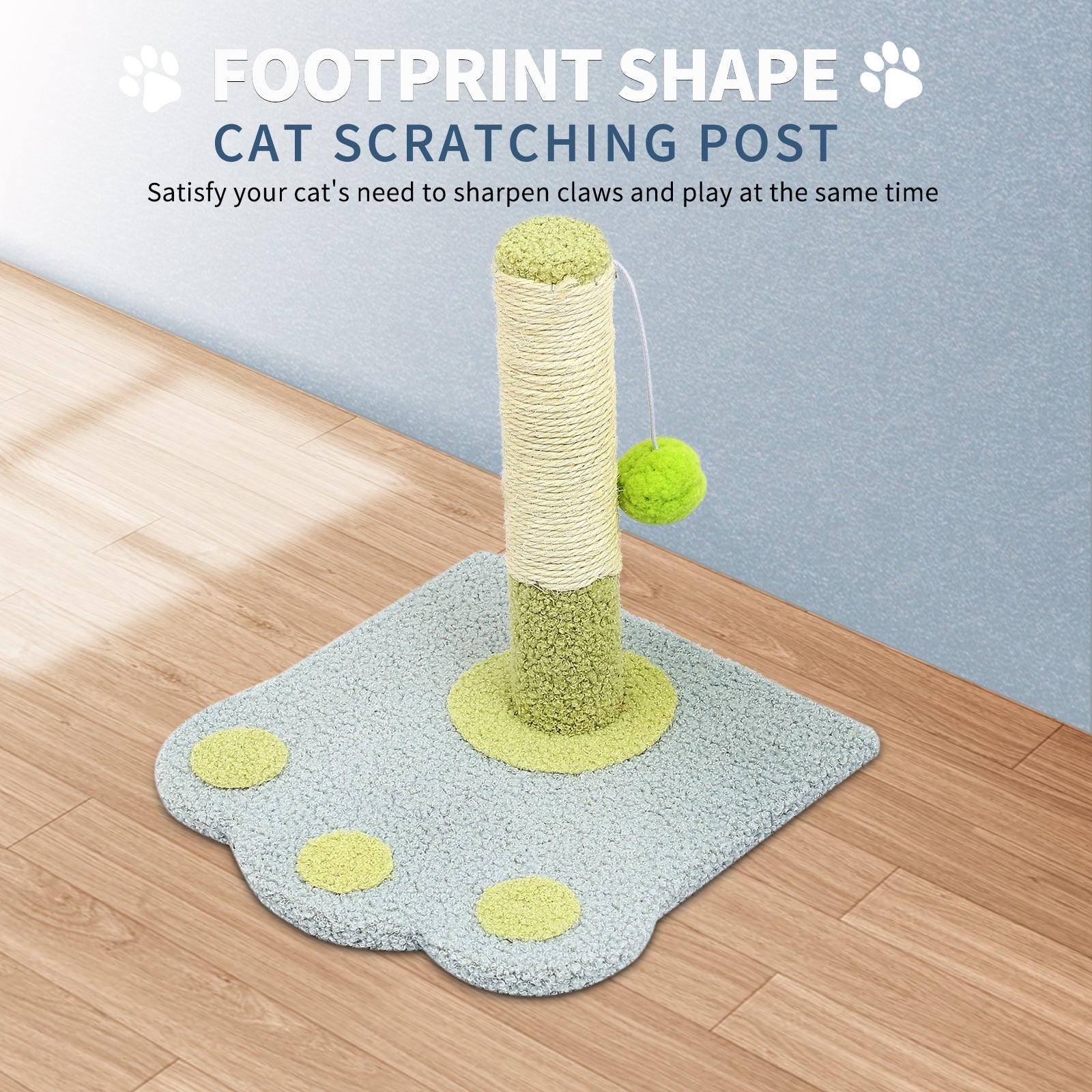 KFX-5500477 Paw Print Cat Scratch Column and Claw Grinding Play Station