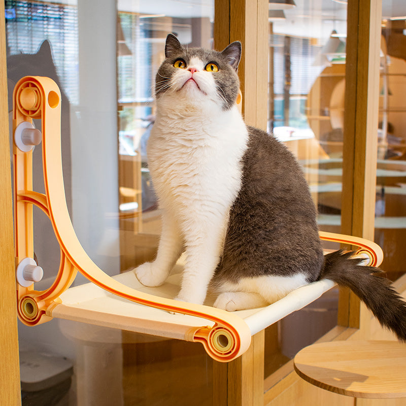 KFX-5501885 Window-Style Cat Hammock with Strong Suction Cup, Canvas & PP Material, Perfect for Sunbathing Pets