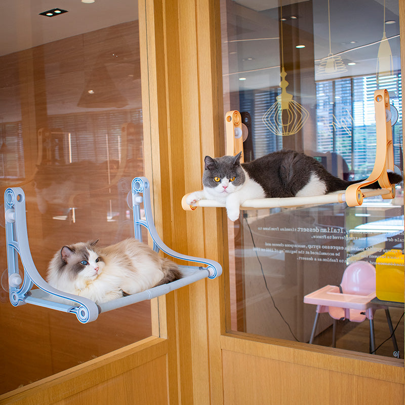 KFX-5501885 Window-Style Cat Hammock with Strong Suction Cup, Canvas & PP Material, Perfect for Sunbathing Pets