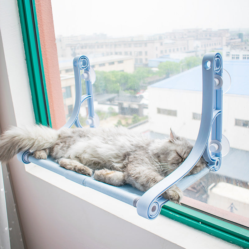 KFX-5501885 Window-Style Cat Hammock with Strong Suction Cup, Canvas & PP Material, Perfect for Sunbathing Pets
