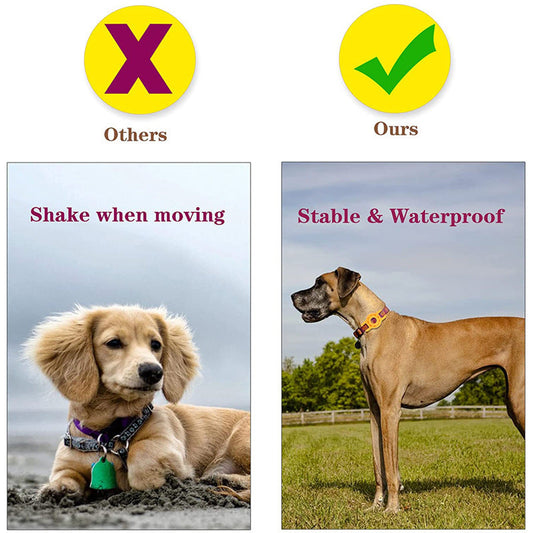 KFX-5502269 Silicone Protective Sleeve for Pet Collar with Anti-Lost AirTag Holder