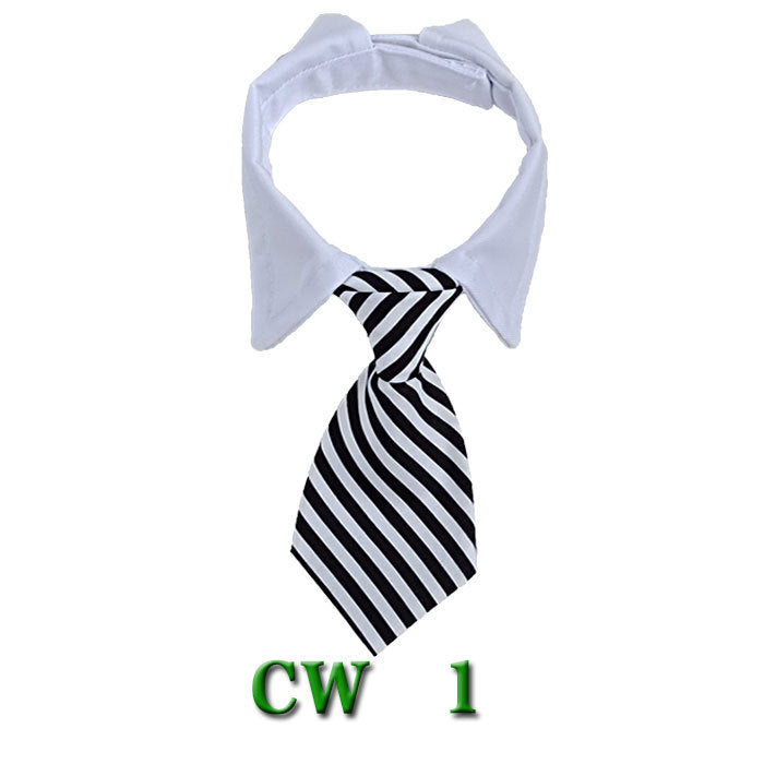 KFX-5502525 Striped Pet Neck Tie Bow Knot Scarf for Dogs - Four Seasons Apparel