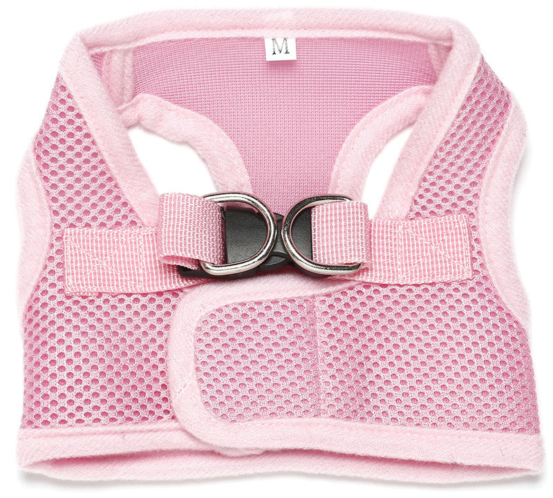 KFX-5502653 Breathable Mesh Dog Harness with Retractable Traction Rope and Comfort Handle
