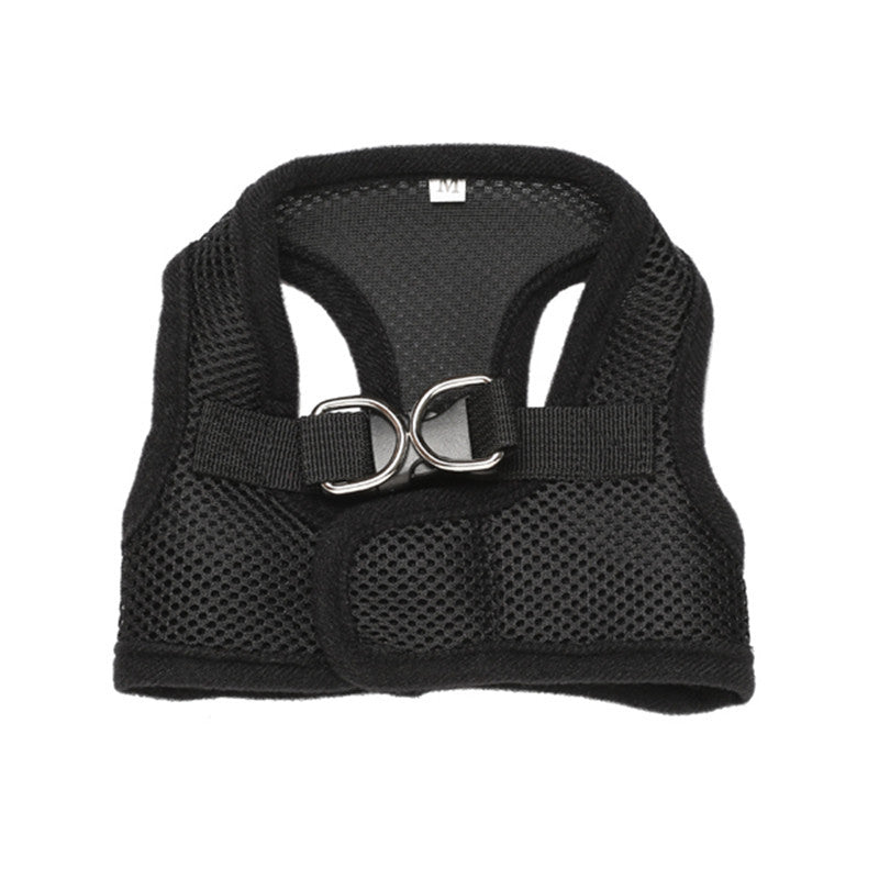 KFX-5502653 Breathable Mesh Dog Harness with Retractable Traction Rope and Comfort Handle