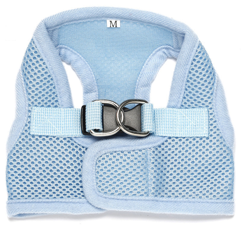 KFX-5502653 Breathable Mesh Dog Harness with Retractable Traction Rope and Comfort Handle
