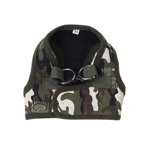 KFX-5502653 Breathable Mesh Dog Harness with Retractable Traction Rope and Comfort Handle