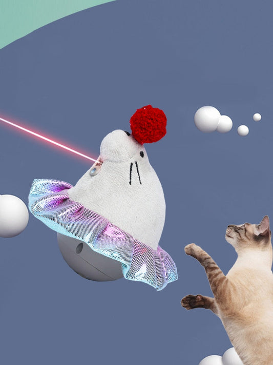 KFX-5505085 Electric Laser Teasing Stick Toy for Cats - Engaging Educational Playtime with Ball
