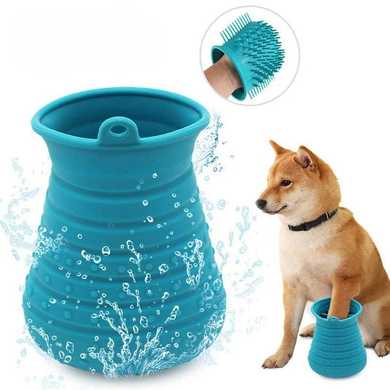 KFX-5507901 Paw Cleaning Cup for Dogs - Silicone Foot Wash Cup with Soft Thorns and Ergonomic Handle