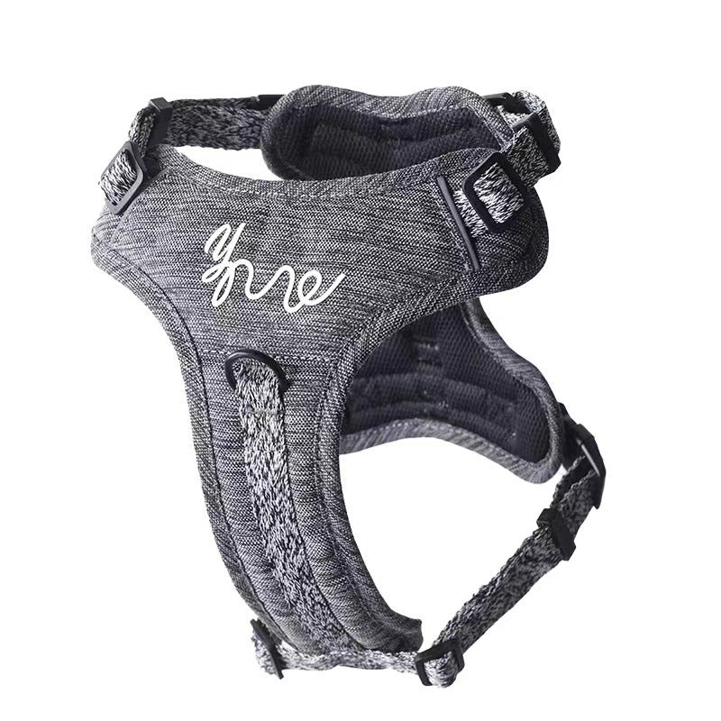KFX-5509821 Portable Dog Vest with Leash Attachment - Outdoor Pet Gear in Green, Black, and Purple