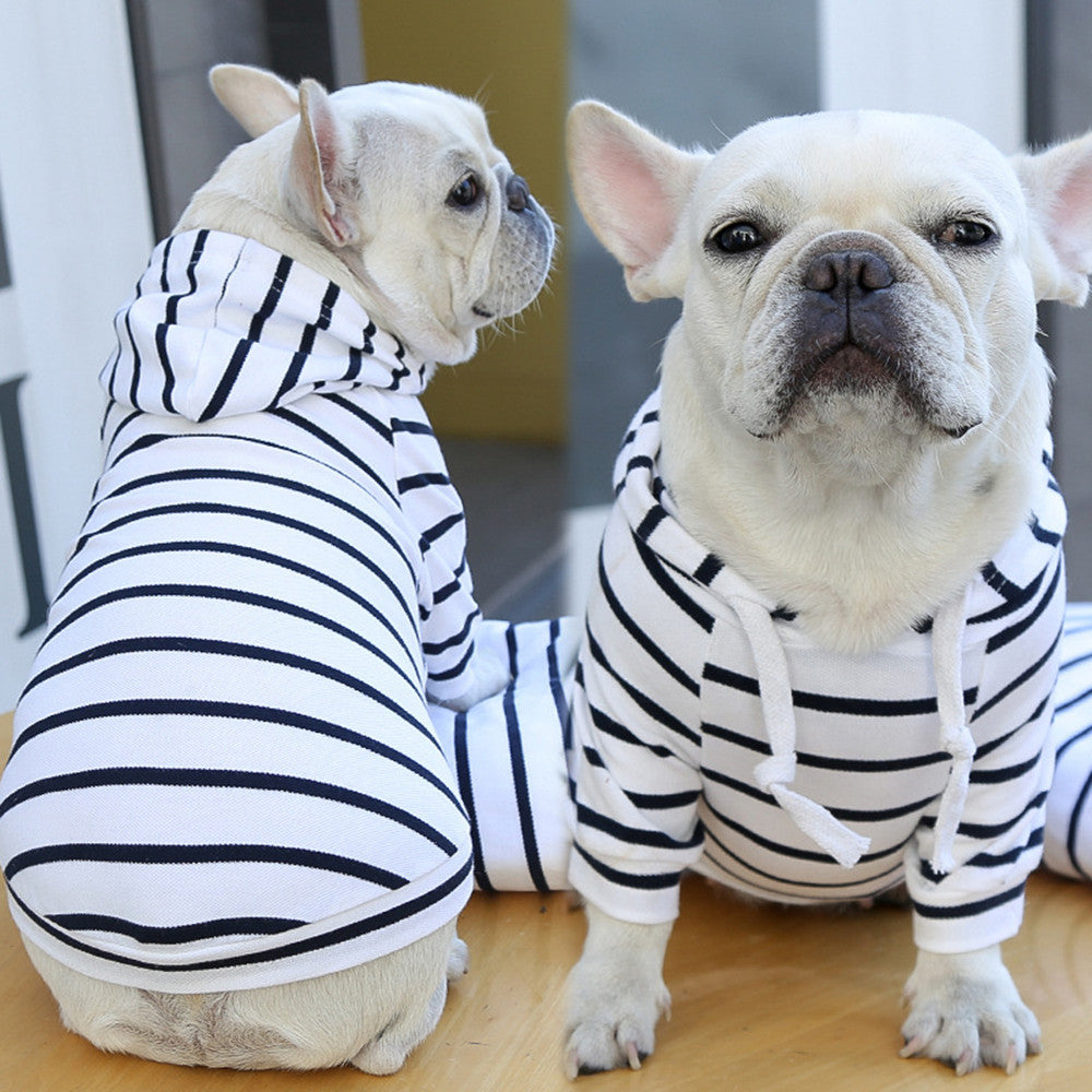 KFX-5510205 Striped Hoodie for Dogs and Cats - Polyester Pet Sweater in Various Color Combinations and Sizes