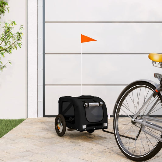 KFX-5511485 Dog Bicycle Trailer with Durable Oxford Fabric, Iron Frame, and Reflectors