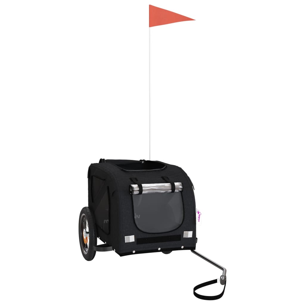 KFX-5511485 Dog Bicycle Trailer with Durable Oxford Fabric, Iron Frame, and Reflectors