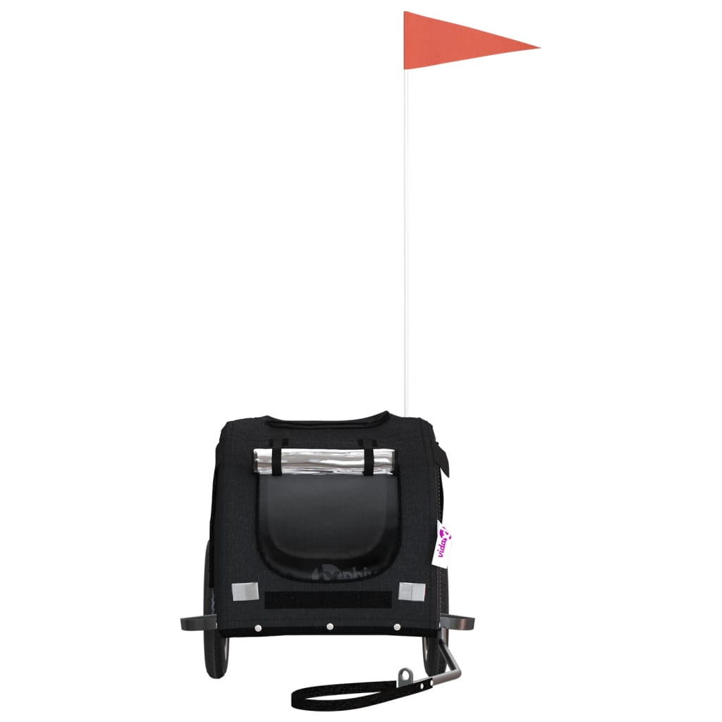 KFX-5511485 Dog Bicycle Trailer with Durable Oxford Fabric, Iron Frame, and Reflectors
