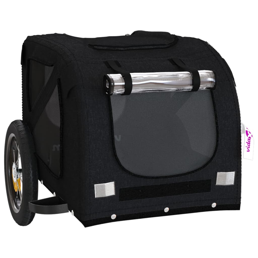 KFX-5511485 Dog Bicycle Trailer with Durable Oxford Fabric, Iron Frame, and Reflectors