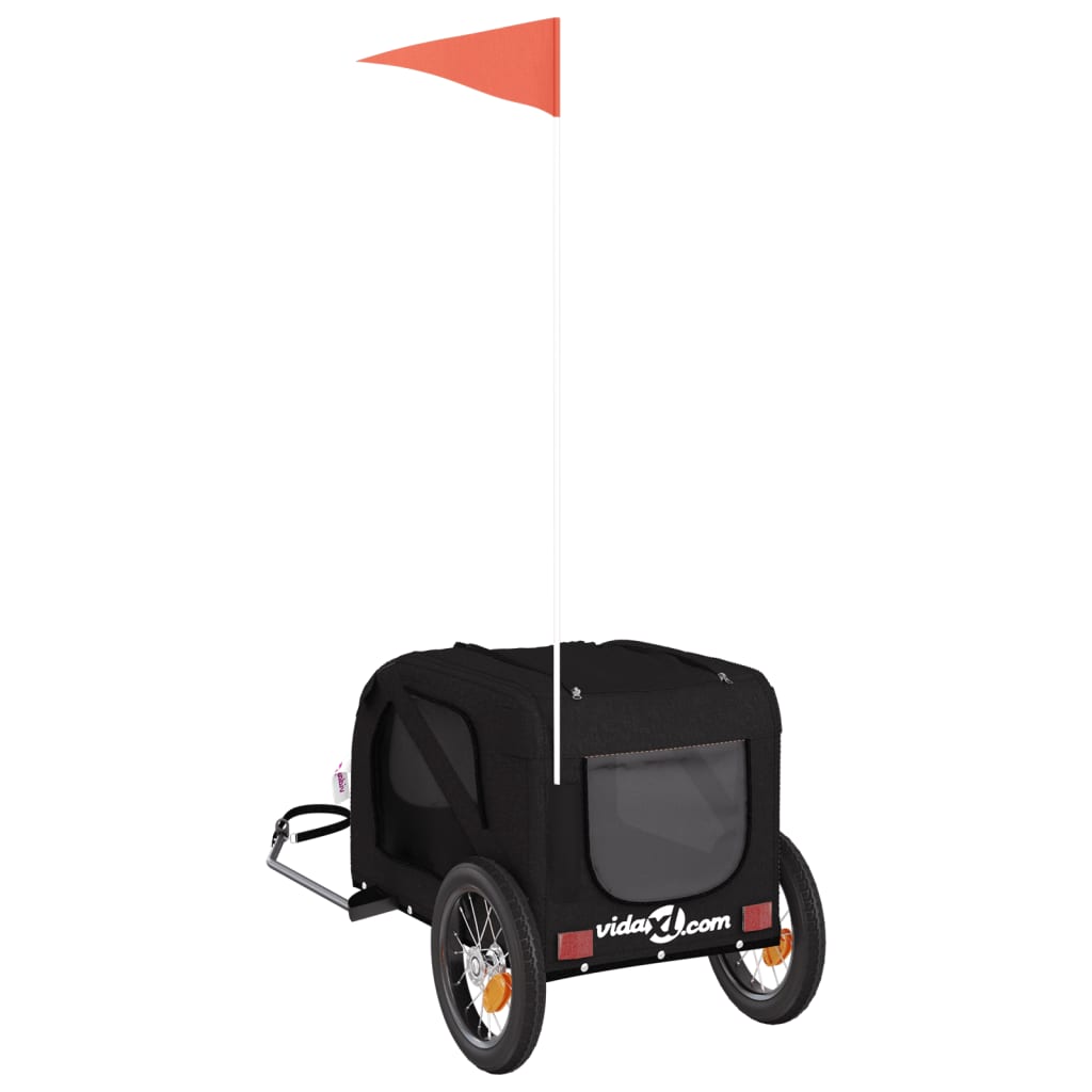 KFX-5511485 Dog Bicycle Trailer with Durable Oxford Fabric, Iron Frame, and Reflectors
