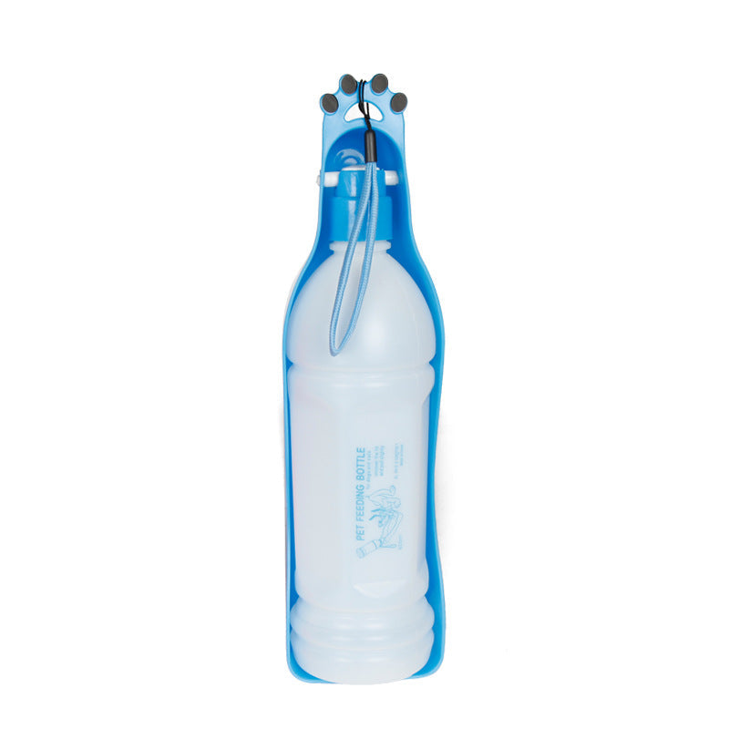 KFX-5511869 Portable Pet Water Dispenser - 350ML & 600ML, Waterproof Design, Safe Material, One-Hand Operation
