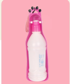KFX-5511869 Portable Pet Water Dispenser - 350ML & 600ML, Waterproof Design, Safe Material, One-Hand Operation
