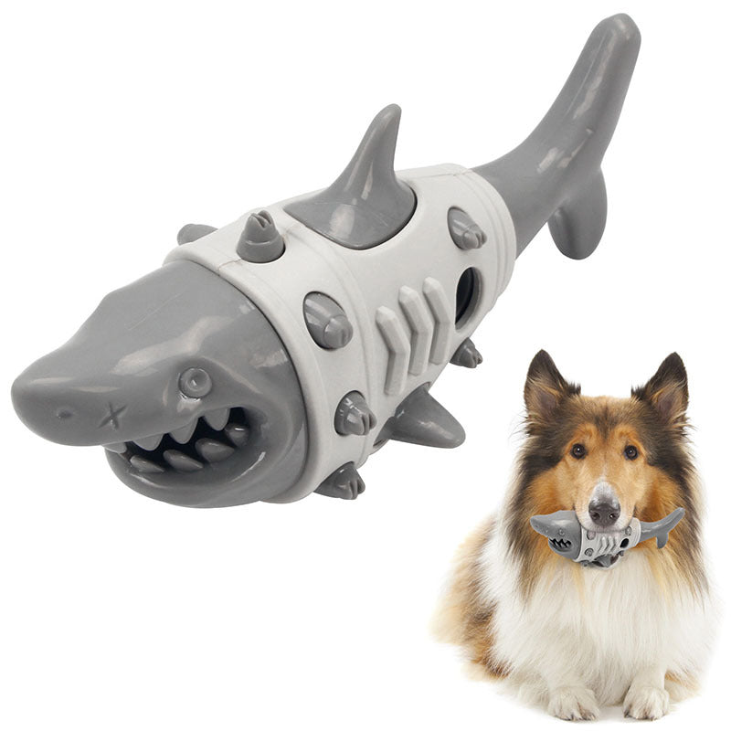 KFX-5513277 Dog Teething Shark-tooth Inspired Bite-resistant Chew Toy for Dental Health