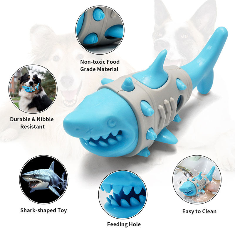 KFX-5513277 Dog Teething Shark-tooth Inspired Bite-resistant Chew Toy for Dental Health