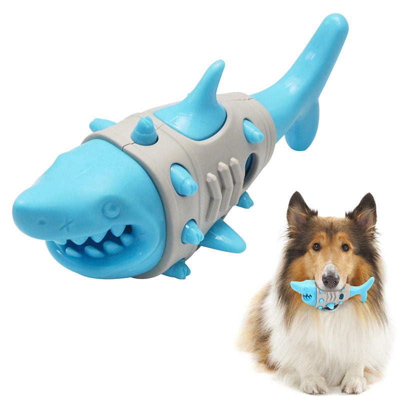 KFX-5513277 Dog Teething Shark-tooth Inspired Bite-resistant Chew Toy for Dental Health
